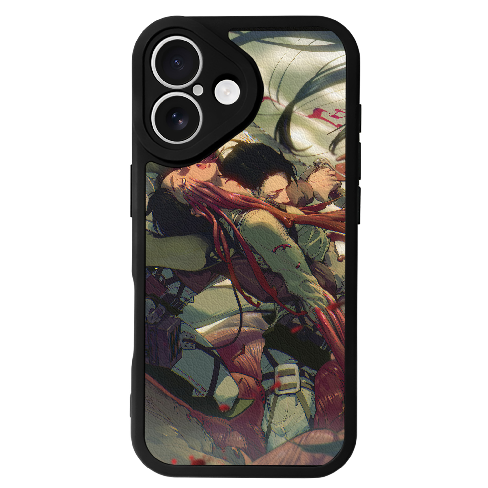 （画像用） 進撃の巨人 Attack on Titan 【iPhone 16シリーズ対応】シリコンスマホケース（レザー調） 材質：シリコン